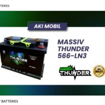 aki kering massiv thunder Ln3 untuk inova reborn diesel , fortuner vrz