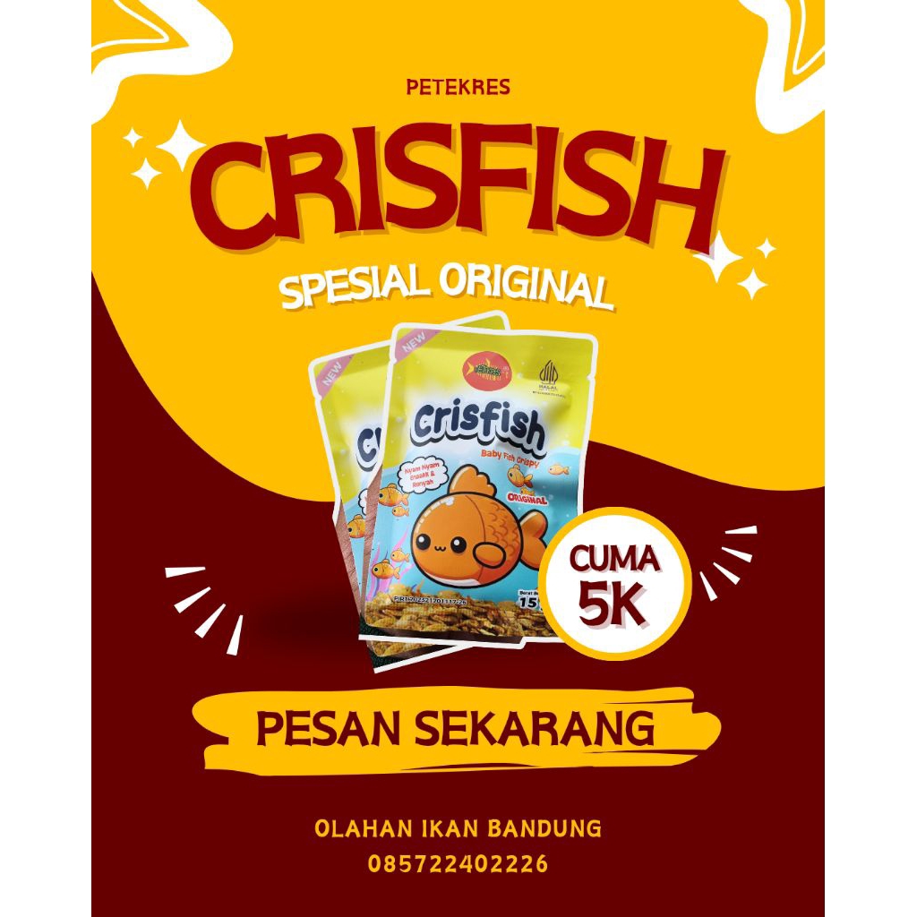 

Camilan Ikan Krispy Crisfish Petekres