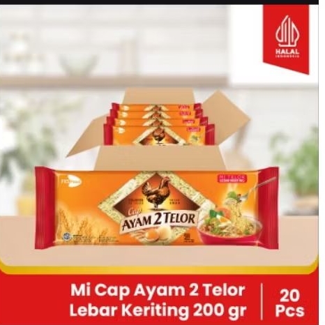 

Mi Cap Ayam 2 Telor - Original dan Lebar Keriting - 1 Karton - 20 Pcs- 200gr