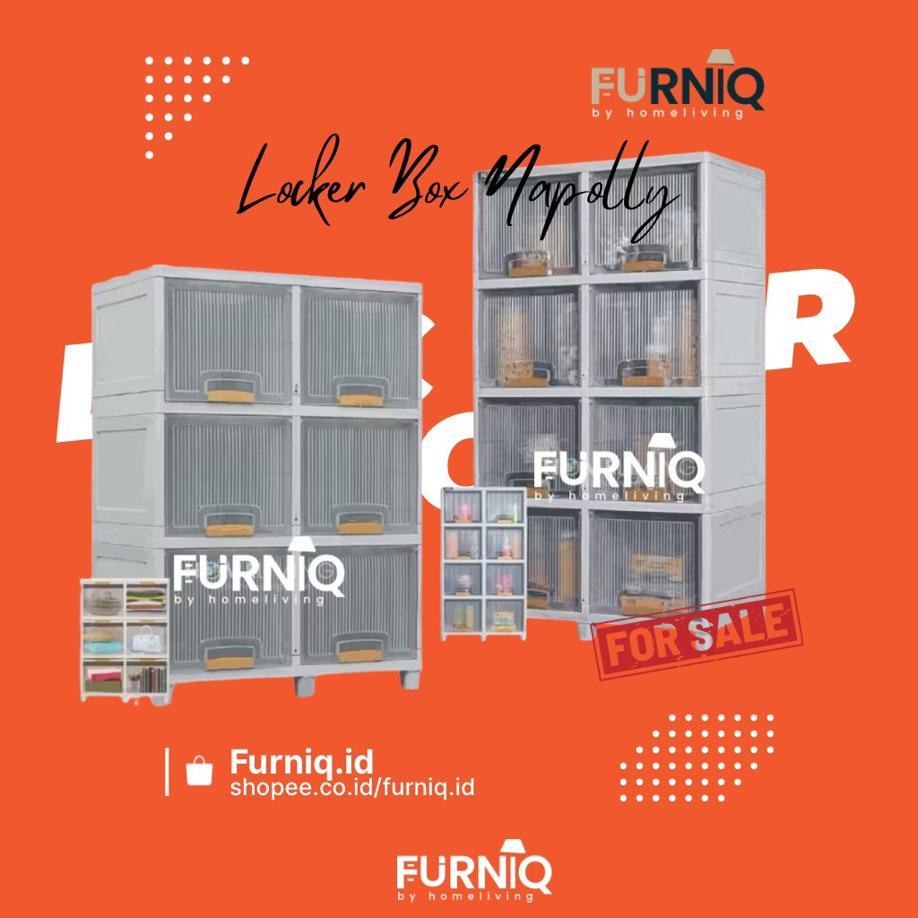 FURNIQ.ID - LOCKER BOX NAPOLLY - LEMARI NAPOLLY - BOX PENYIMPANAN - LEMARI BAJU LIPAT