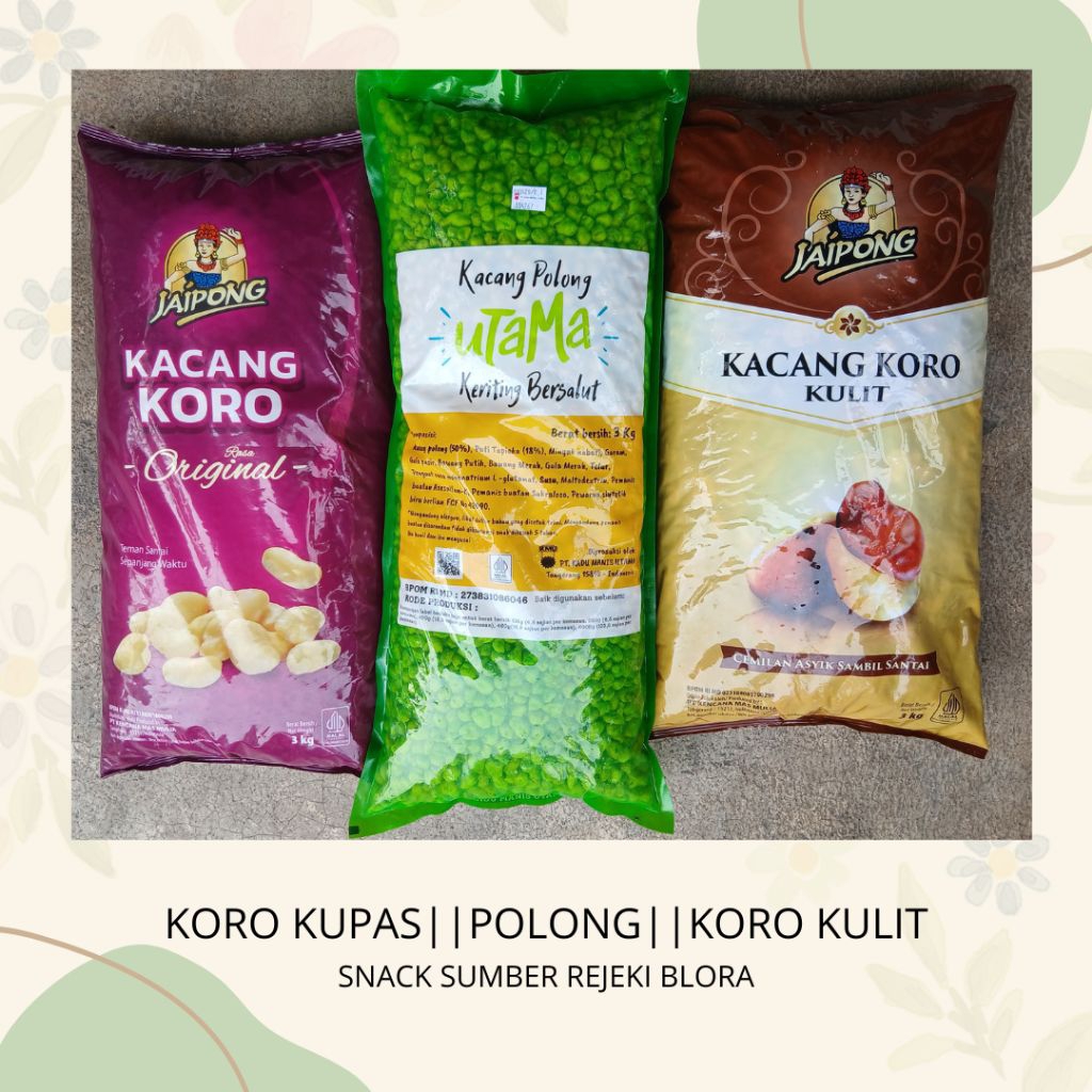 

KORO KUPAS JAIPONG 3KG||POLONG/KAPRI TEPUNG 3KG ||KORO KULIT JAIPONG 3KG