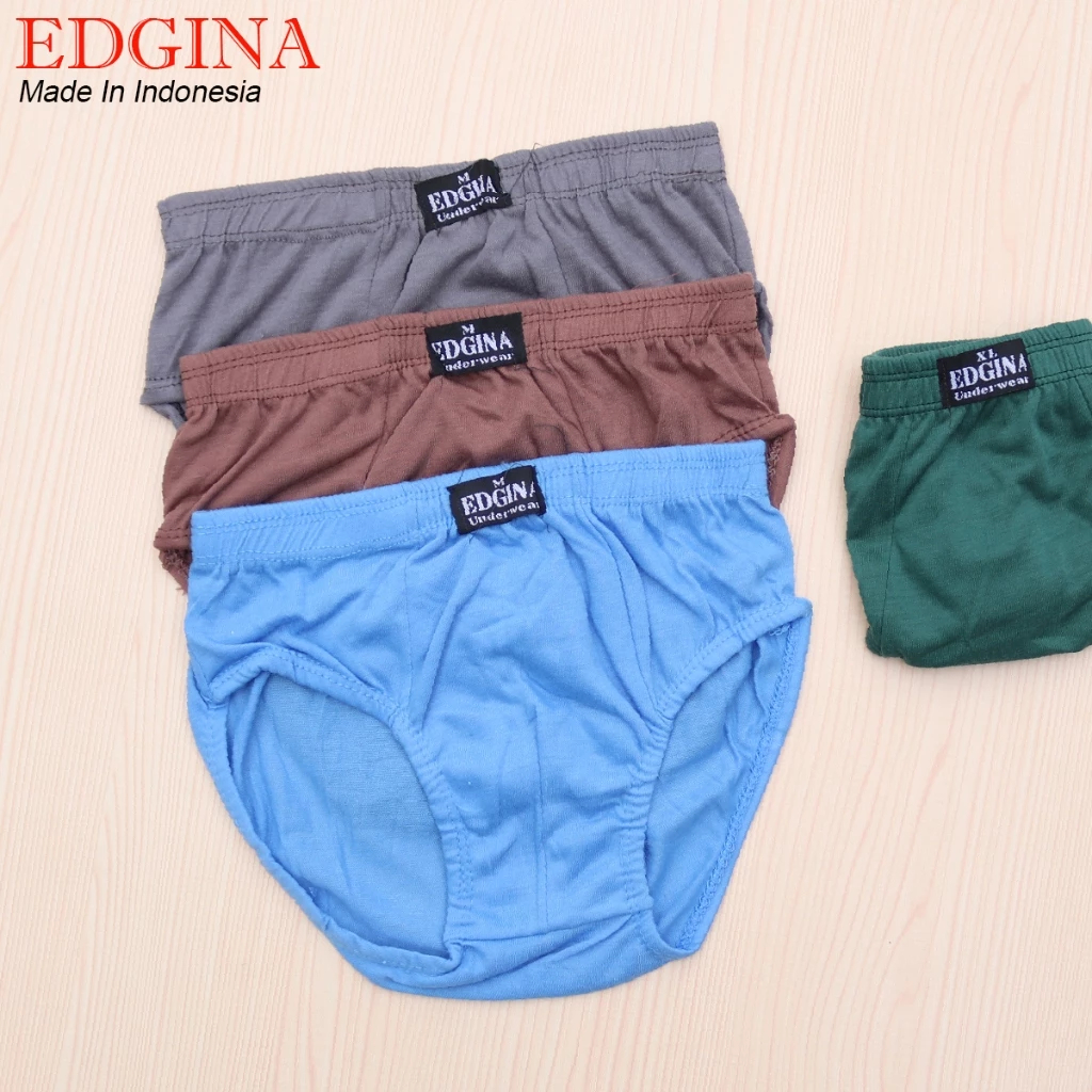 [6 PCS] Celana Dalam Pria Lokal Berkualitas Merk Edgina, CD Dewasa Remaja Anak Underwear Katun | CD 