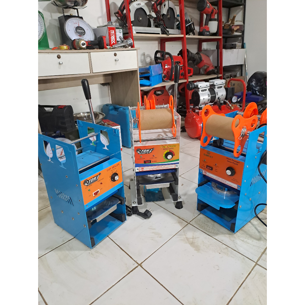 Mesin Cup Sealer Mesin Press Gelas Plastik bisa Sealing Machine Alat penutup minuman Mesin Segel Gel