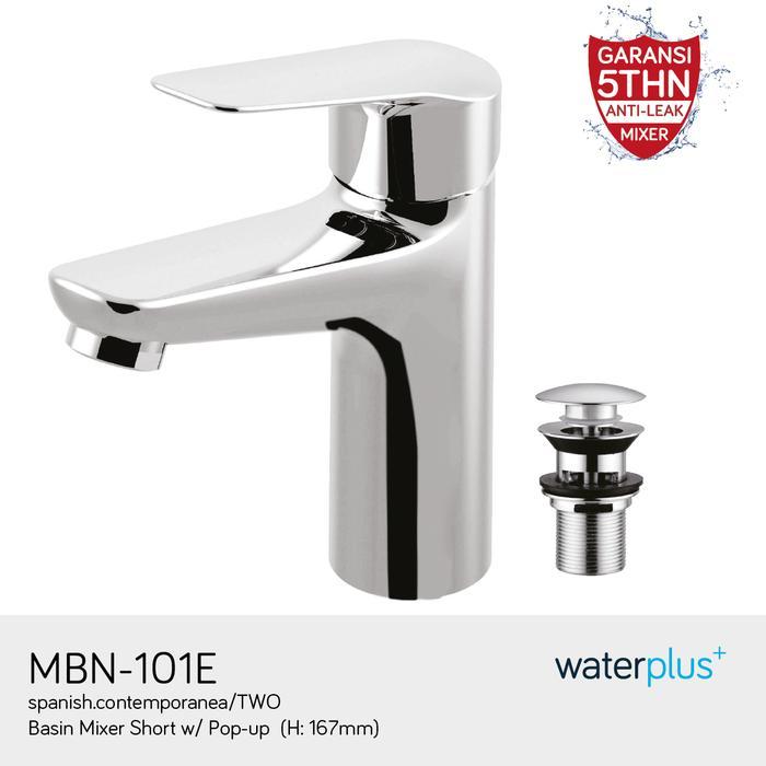 waterplus / Water plus keran wastafel panas dingin Basin Mixer w/ Lever Pop-up | MBN-101E