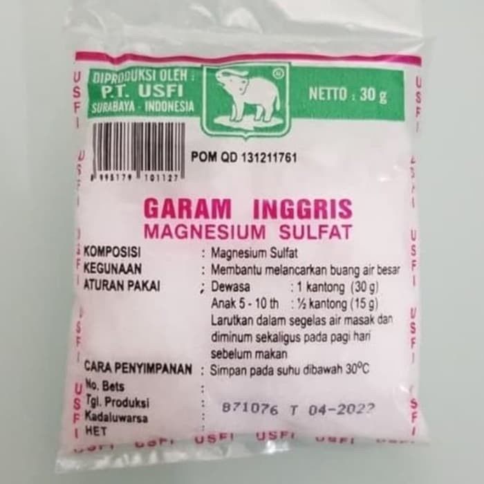 Garam Inggris Sachet 30g (per Pcs)