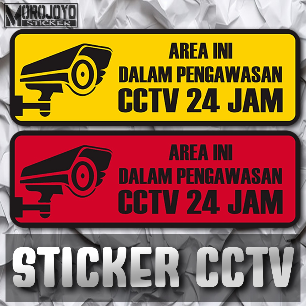 

STICKER CUTTING AREA INI DALAM PENGAWASAN CCTV DIJAMIN AWET WARNA TIDAK MUDAH PUDAR BY MOROJOYO STICKER