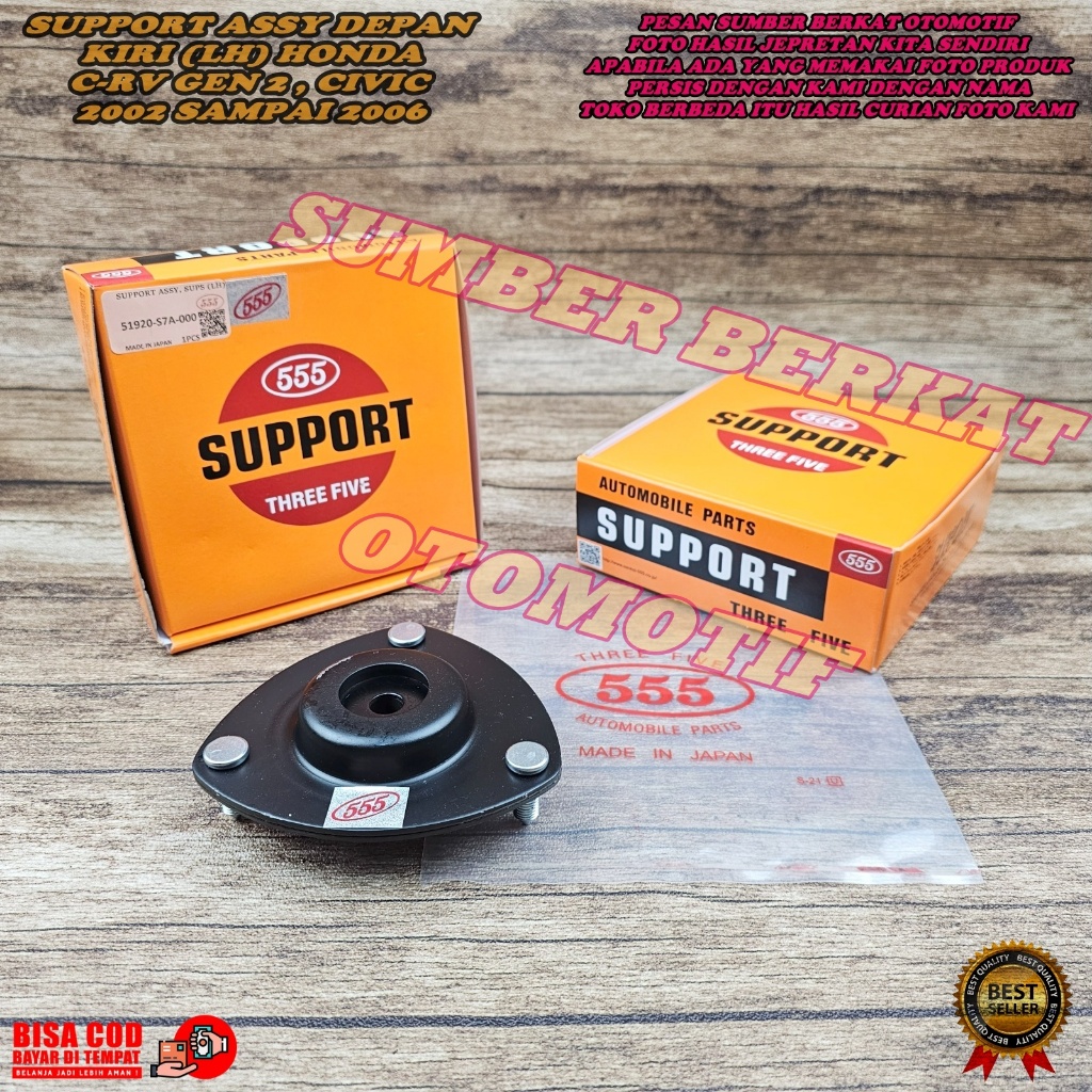 KARET SUPORT SOK DEPAN KIRI HONDA CRV GEN 2 2002-2006 555