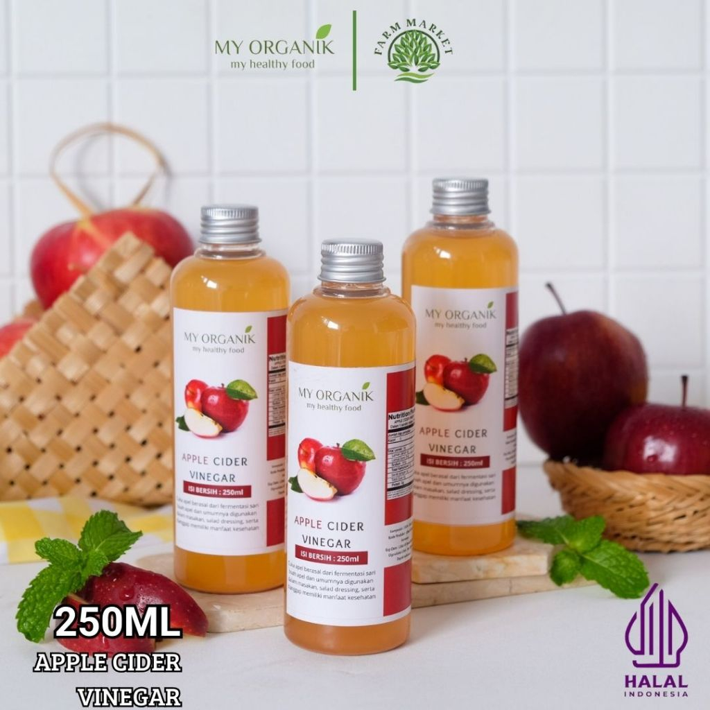 

My Organik Cuka Apel With Mother 250ml x3 Organik Ori – Apple Cider Vinegar untuk Diet, Detoks, & Jaga Imunitas