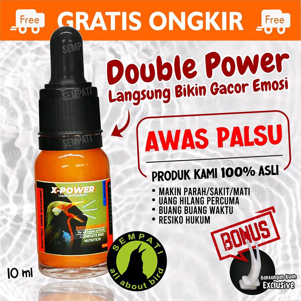 Vitamin Burung X-Power Liquid Suplement Obat Penambah Stamina Penggacor satu perbotol