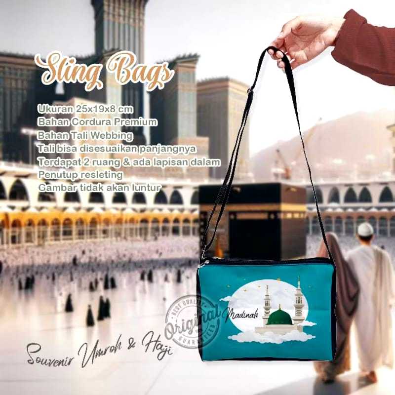 Tas Selemapang Wanita Edisi Souvenir Haji Dan Umroh Tas Slingbags oleh oleh