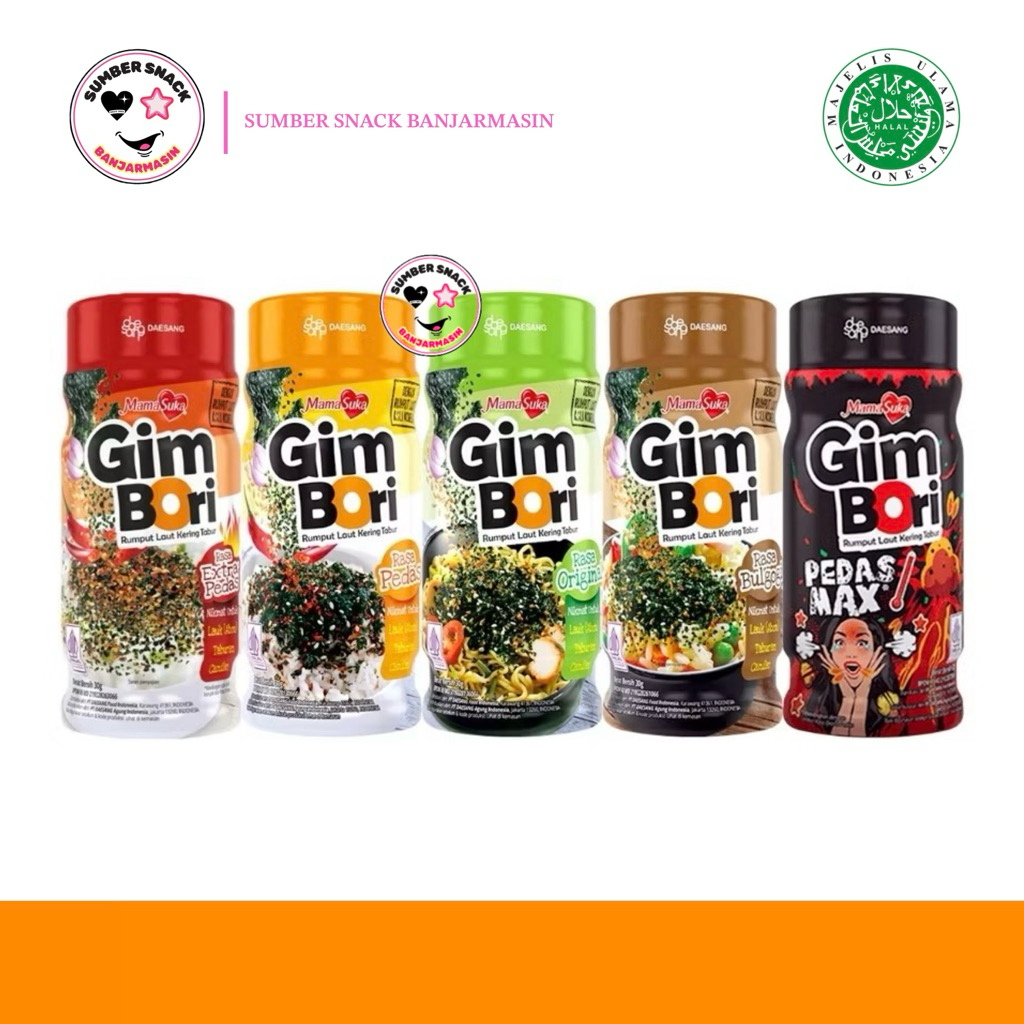 

Mama Suka Gim Bori Bumbu Tabur Botol (25g) (5 Varian Rasa)