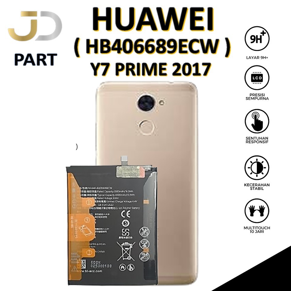 BATERAI  Y7 PRIME 2017 / HB406689ECW Batre Batrai Baterai ORIGINAL 100%