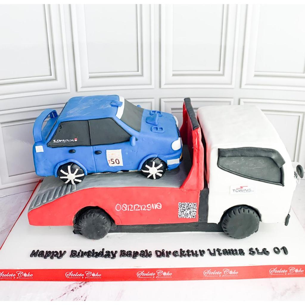 

Kue Ulang Tahun/Birthday Cake/Kue Ultah Tema Towing/Mobil Cake