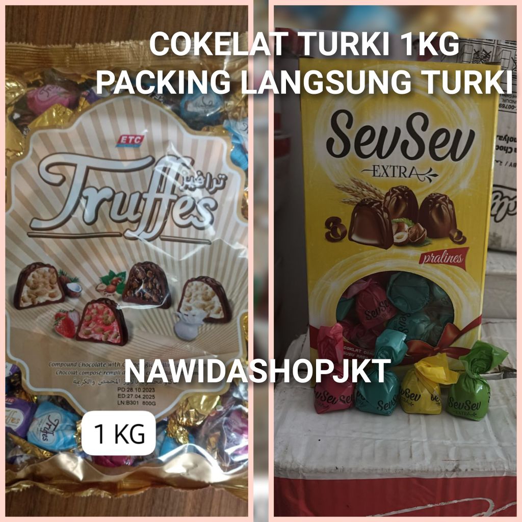 

Cokelat Turki Coklat Arab 1kg Packing Langsung Turki Truffes Seval Oleh Oleh Haji Umroh Nawidashopjkt