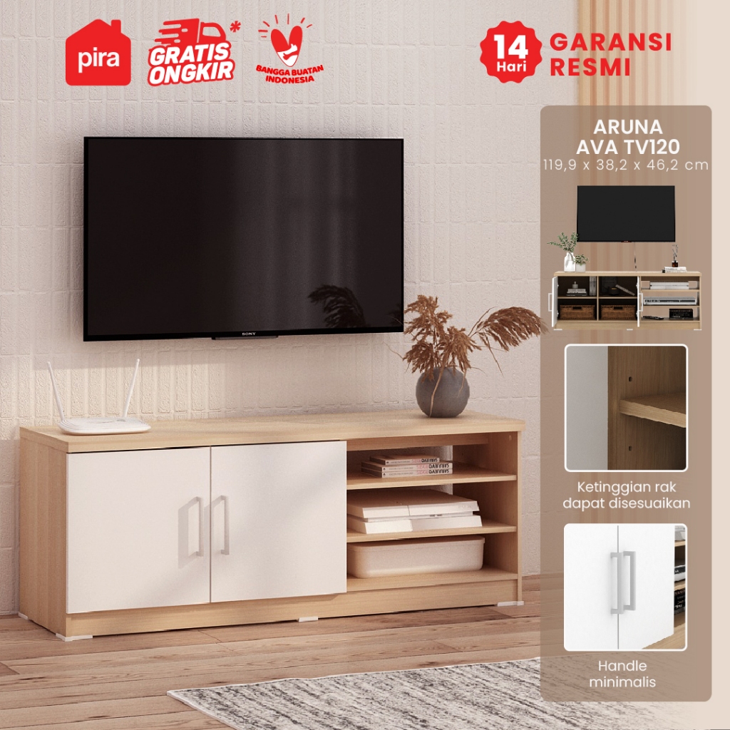 Pira Metropolis OX - Aruna AVA TV120 Meja TV / Rak TV Minimalis