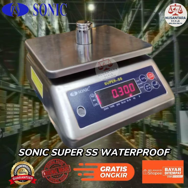Timbangan ikan, waterproof, Tahan Air/ SONIC SUPER SS cap 3kg/6kg/15kg/30kg