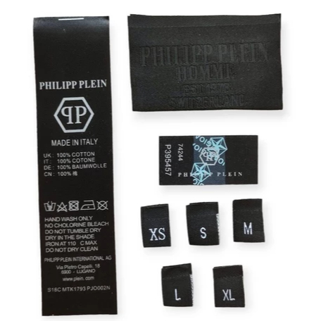 

ONE SET LABEL TAG WASH PHILIPP PLEIN HIGH QUALITY