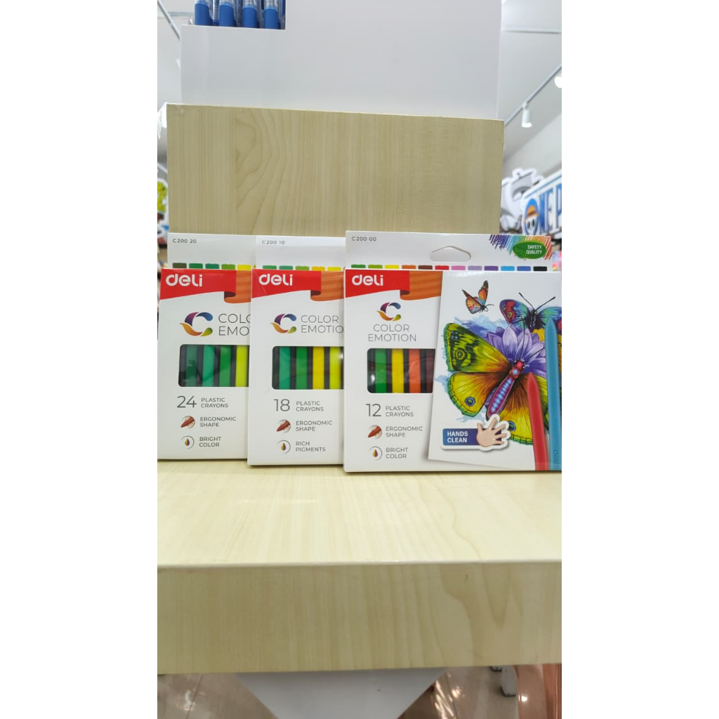 

DELI Plastic Crayon 12 Color / Crayon Deli Anti Kotor