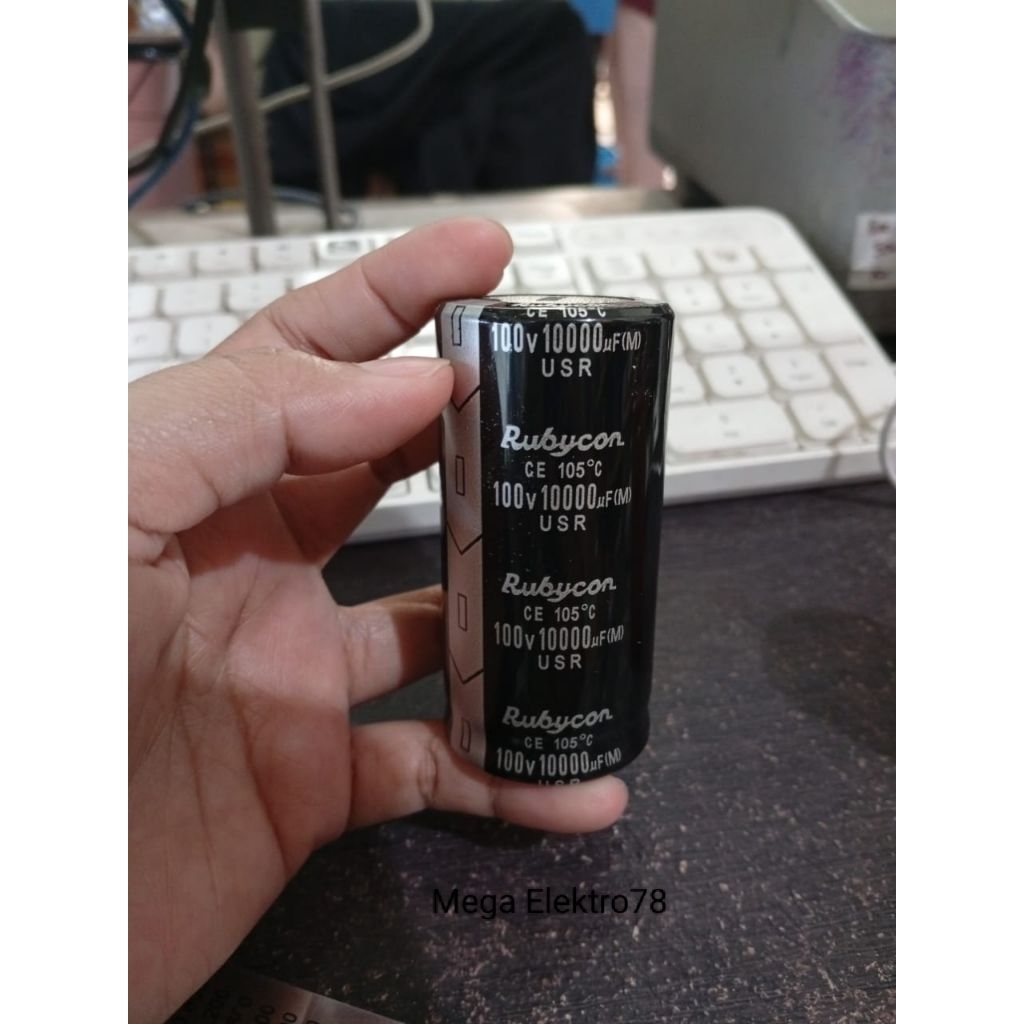 elco 10000uf 100v rubycon hitam silver usr / 10000uf 100v rubycon red usr 1 logo M