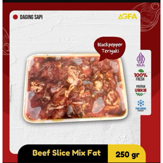 

Beef Slice Mixfat / Beef Slice Mixfat Marinasi / Daging Slice Marinasi / Daging Berbumbu / Beef slice Berbumbu / Beef Marinasi Halal / Beef Slice 250 grami