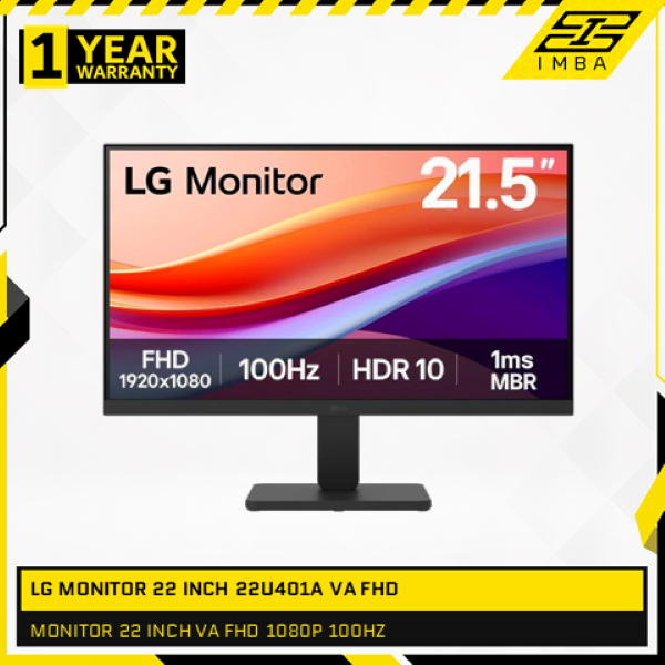 LG MONITOR 22 INCH 22U401A VA FHD 1080P 100HZ TILT