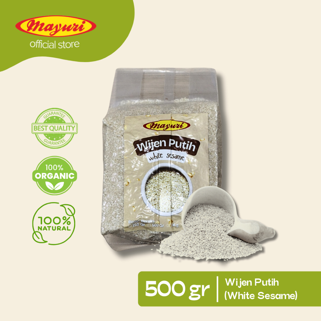 

MAYURI Wijen Putih 500Gr 1Kg | Vegetarian | Organik