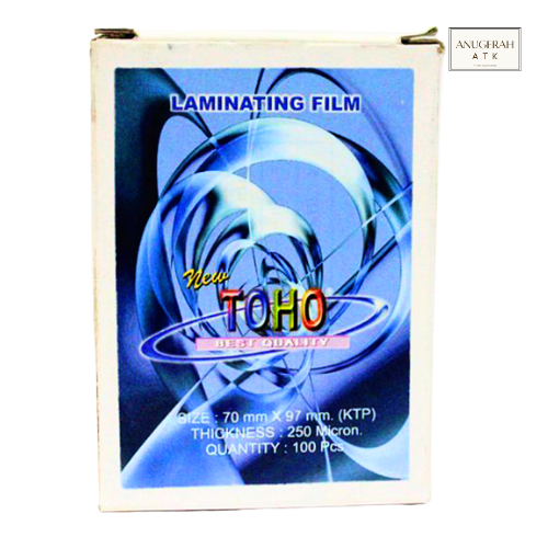 

Plastik Laminating KTP Toho 250 Micron 100 Lembar