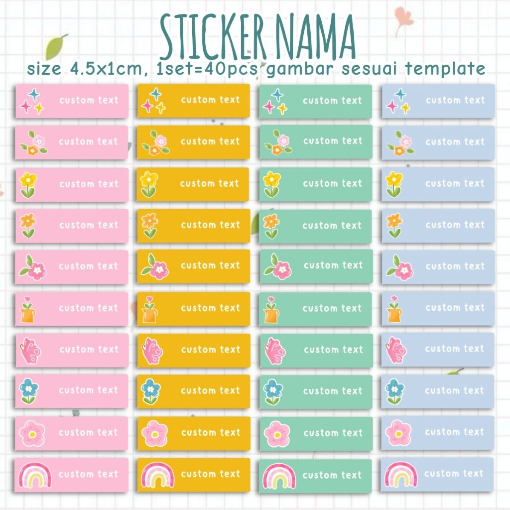 

Sticker Vynil Label Nama untuk pensil bolpoin