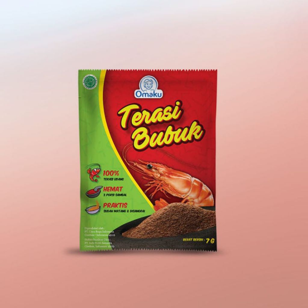 

TERASI BUBUK OMAKU 7GR/TERASI UDANG/TERASI SANGRAI