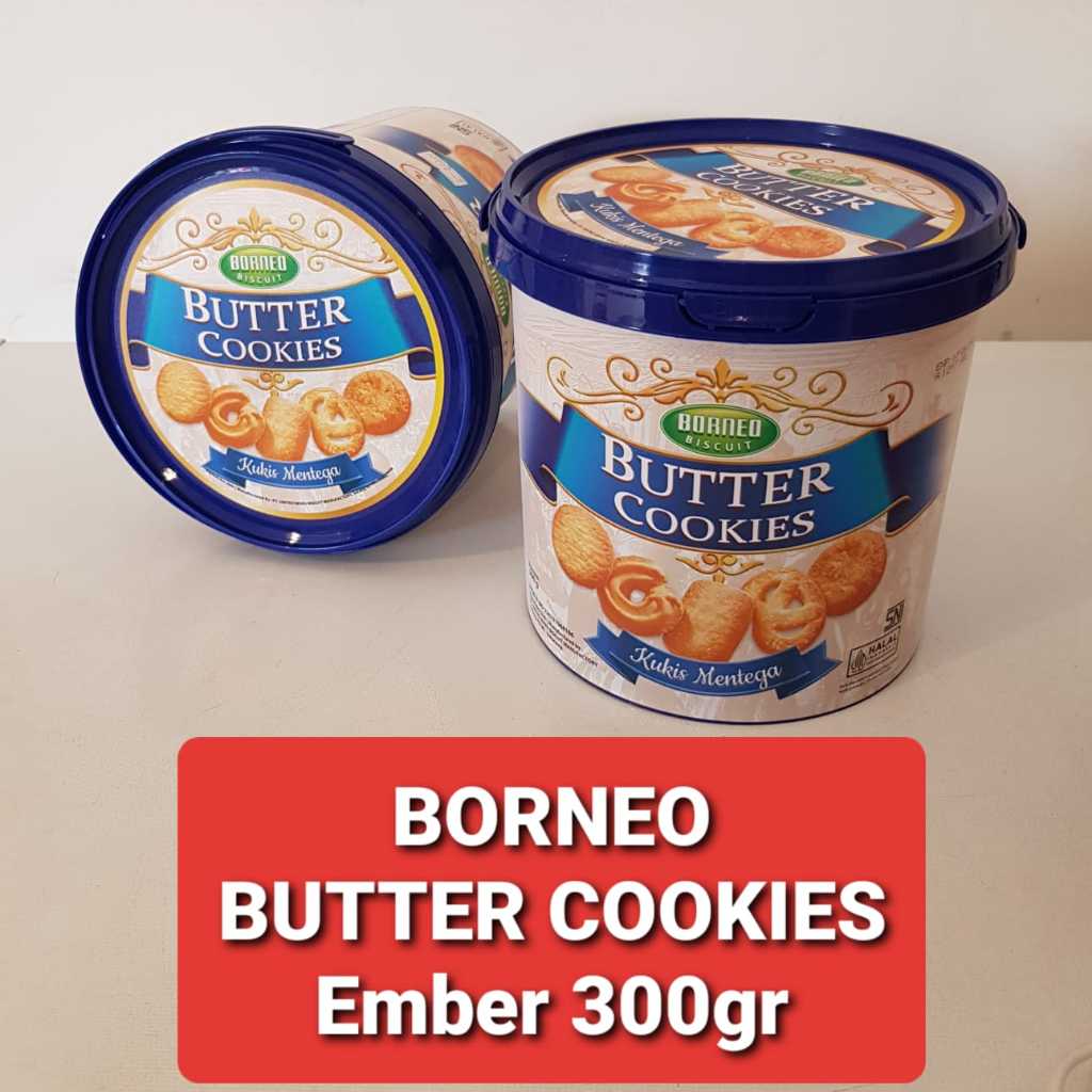 

BORNEO Butter Cookies Ember 300gr - Delicious Butter Cookies Selection / Borneo BUTTER COKIES 300 gr Bucket