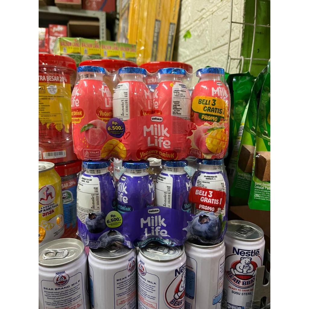 

Milk Life Yogurt Drink Beli 3 Gratis 1 -Varian Rasa Mango Peach & Blueberry