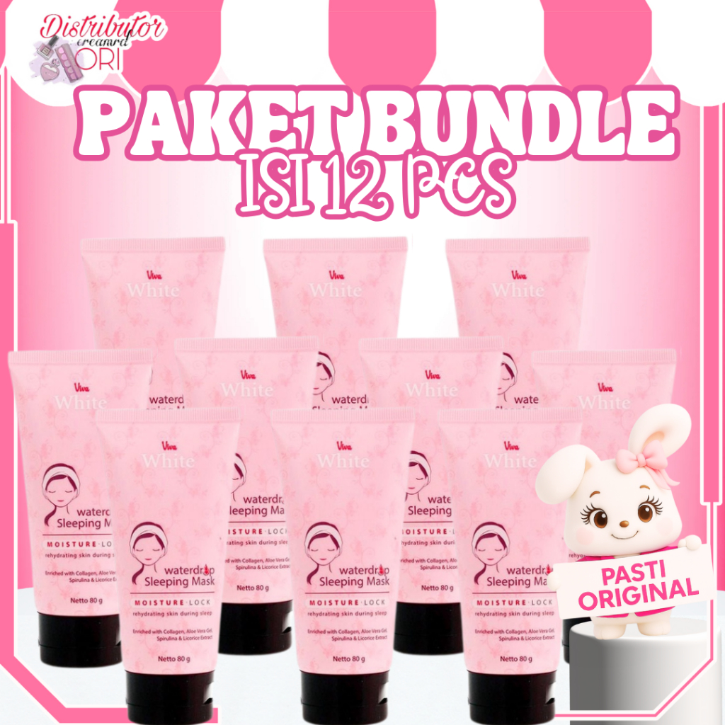 [Paket ISI 12] Viva Bundle Bundling HEMAT LUSINAN Waterdrop Sleeping Mask / Distributor Cream Ori