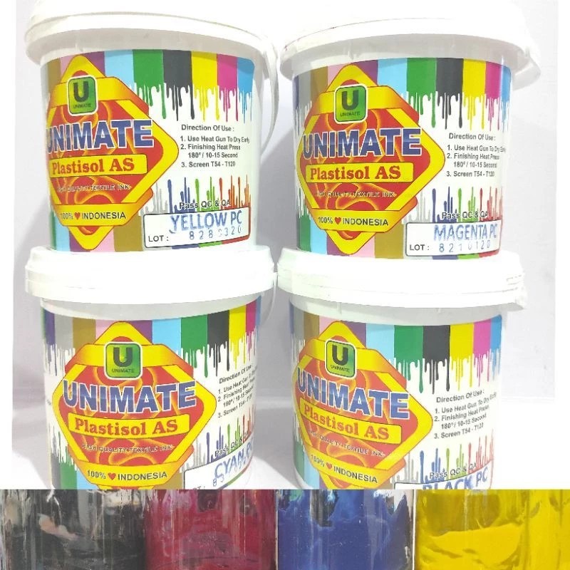 

Tinta Sablon Plastisol Unimate AS CMYK PC @1kg