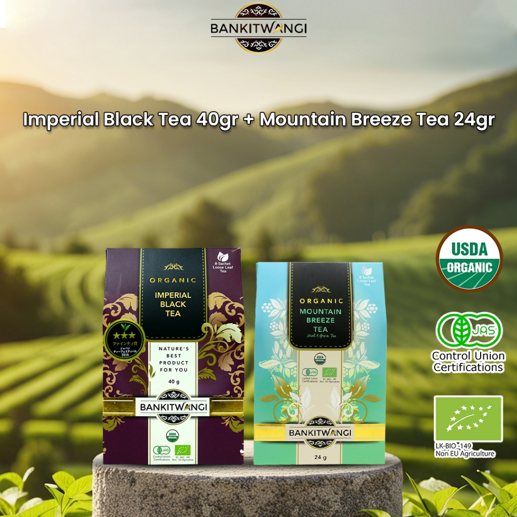 

Paket Bundling Bankitwangi Organic Imperial Black Tea 40gr + Mountain Breeze Tea 24gr