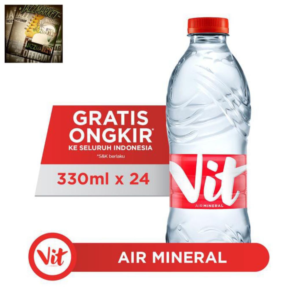 

VIT Air Mineral 330ml x 24 botol (1 box) - VIT Botol Mini Per Dus