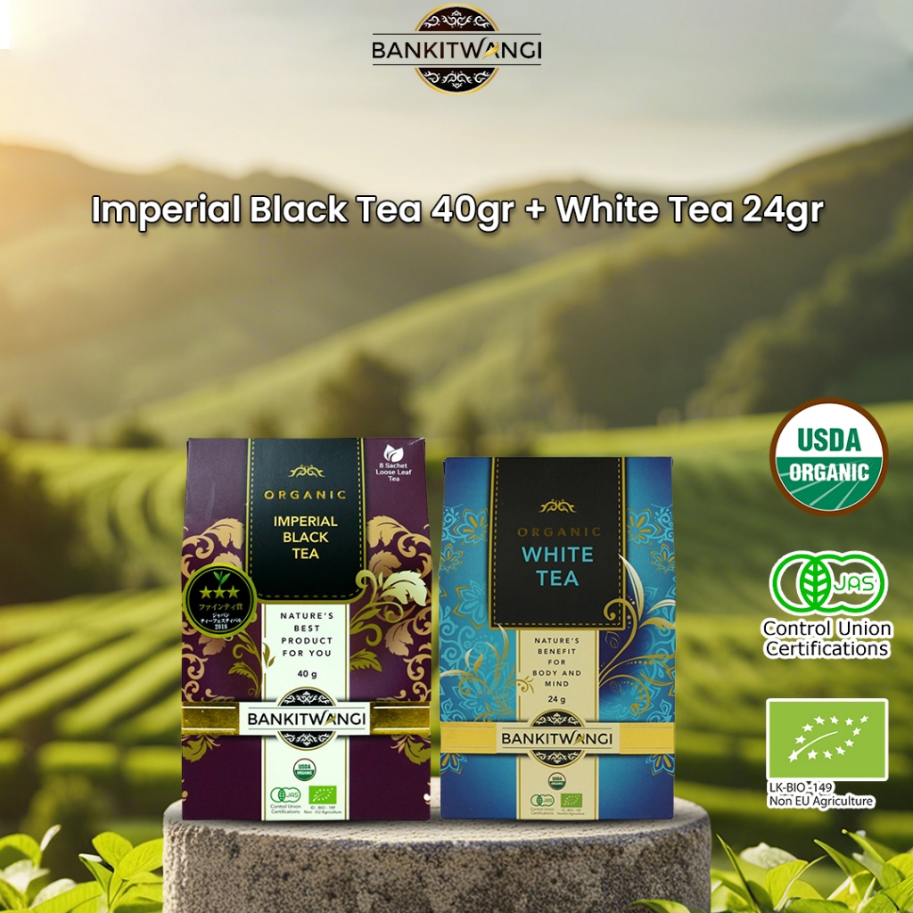 

Produk Bundling Bankitwangi Organic Imperial Black Tea 40gr + White Tea 24gr