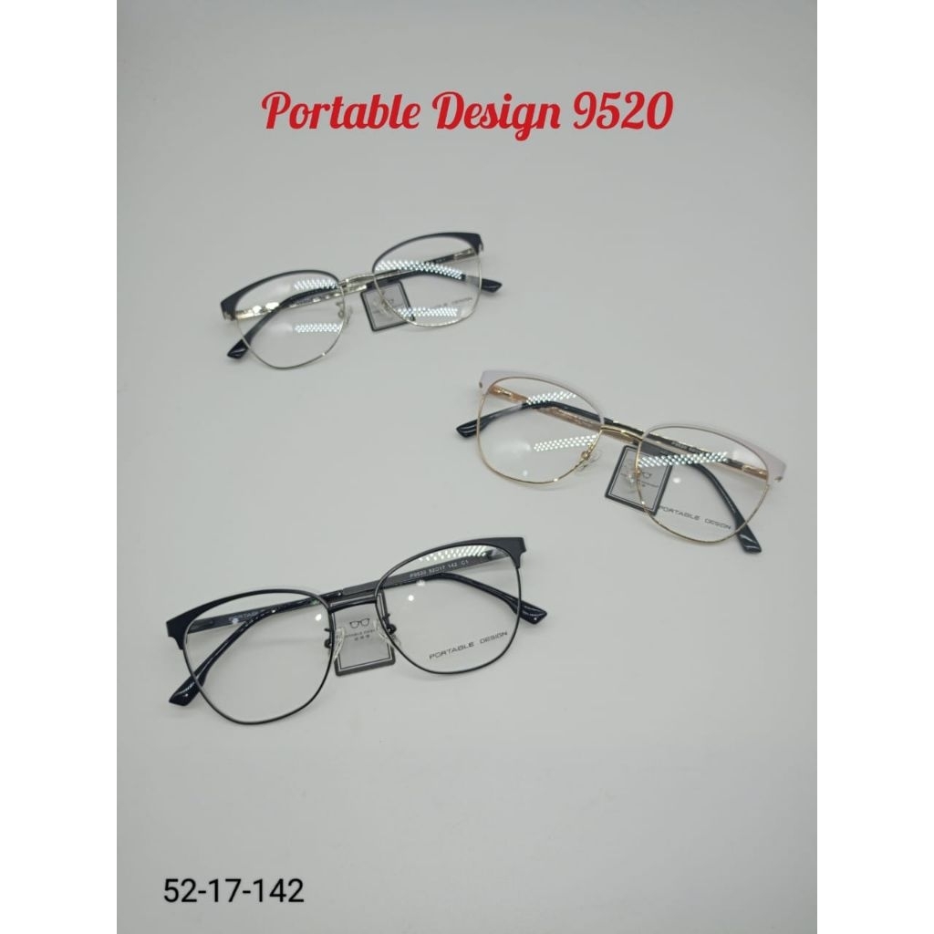 kacamata frame pria wanita portable design 9520