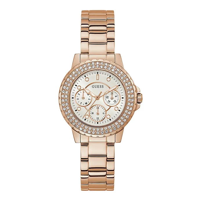 Guess GW0410L3 White Dial Rose Gold Stainless Steel Strap