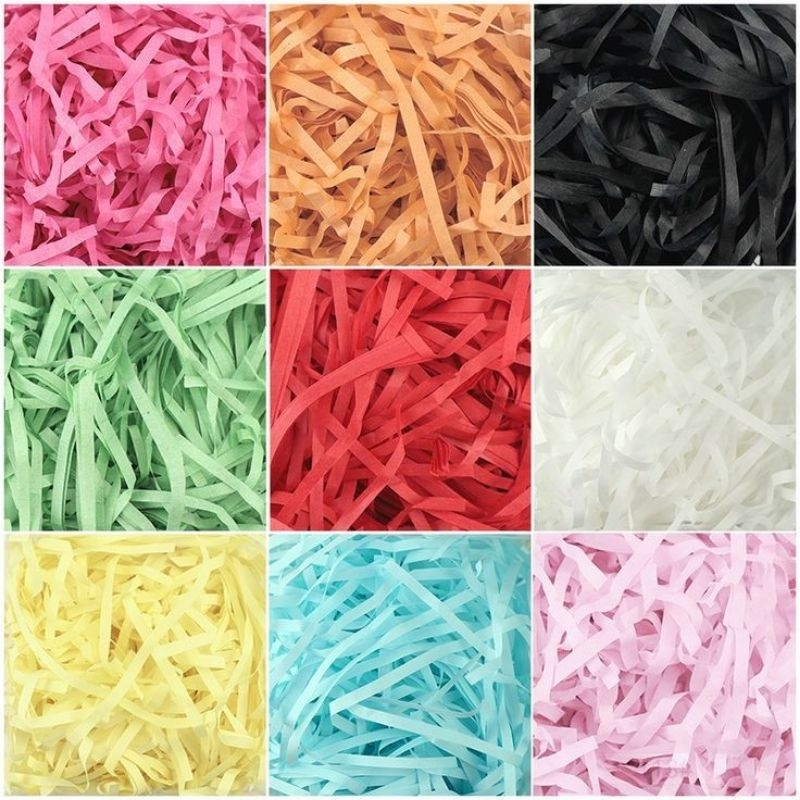 

kertas cacah warna warni shredded paper untuk isian hampers packing dll