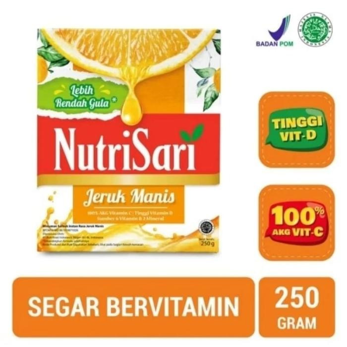 

NUTRISARI JERUK MANIS 250GR 250 gram Minuman Serbuk Instant Tinggi vitamin Nutrisari