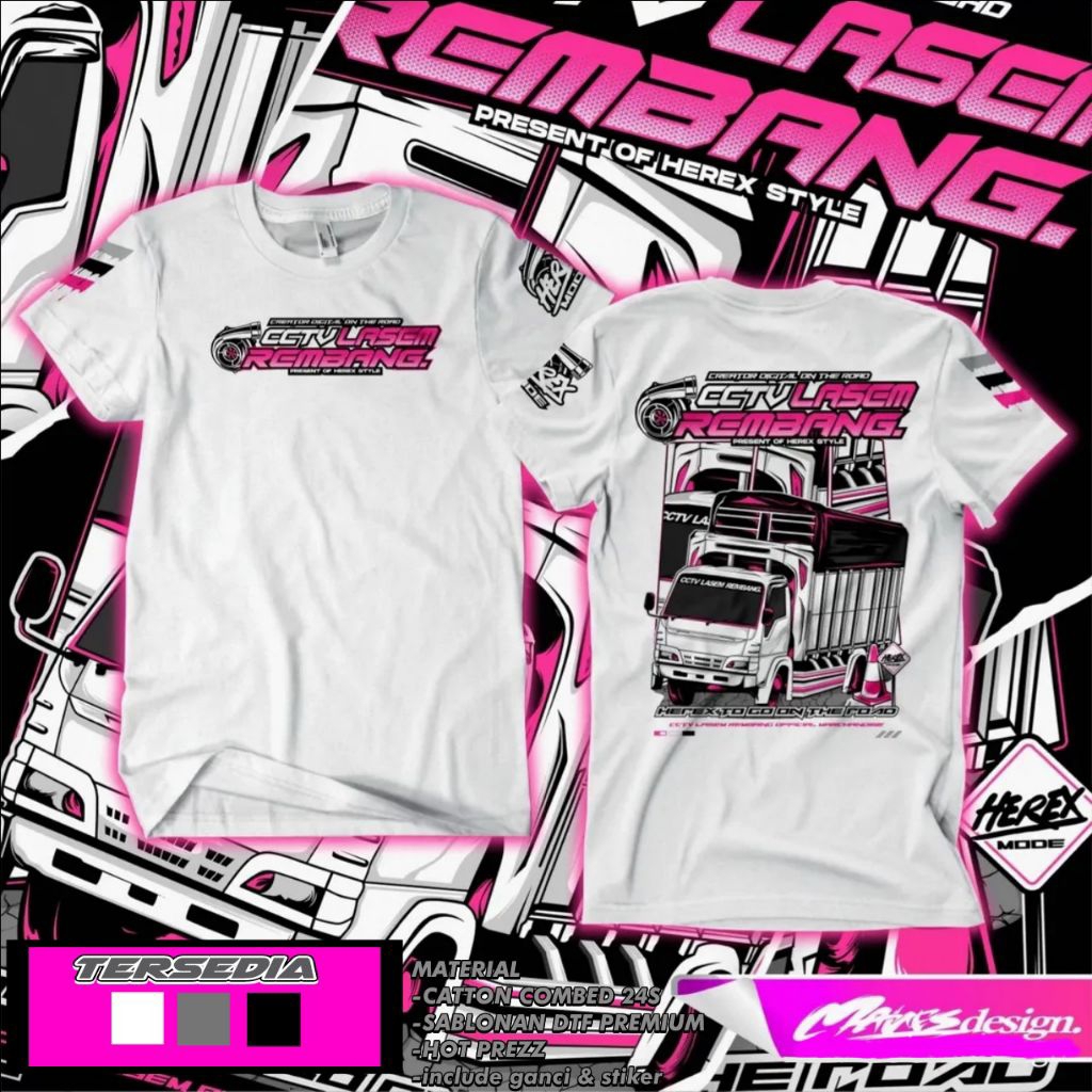 kaos truk herex Rembang CATTON 24s PRIA-WANITA