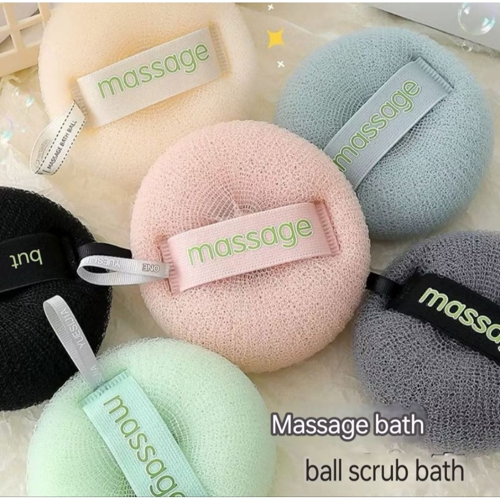 MINISO BALI | Spons Mandi Donat / Spons Mandi Bundar / Bath Sponge / Busa Mandi Tebal Halus / Gosok 
