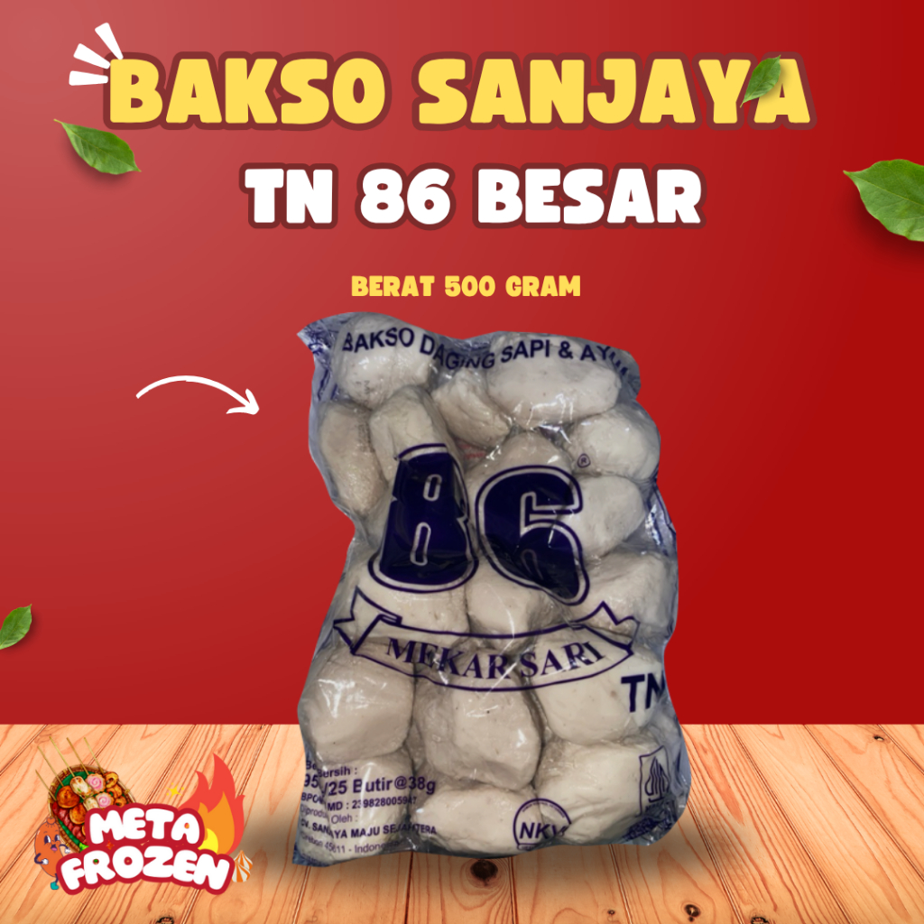 

BAKSO SANJAYA TN 86 BESAR BERAT 500 GR