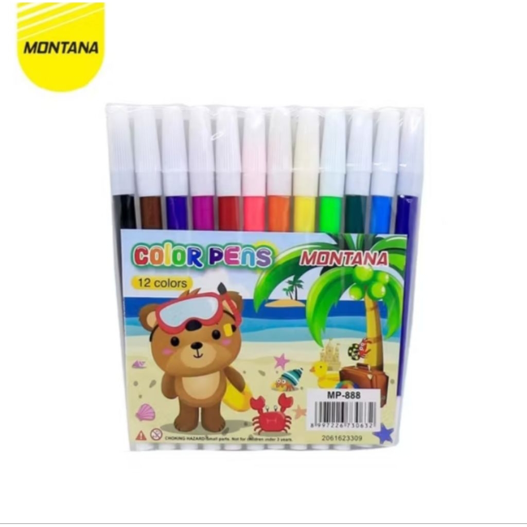 

MONTANA Spidol isi 12 Warna Color Pen Marker