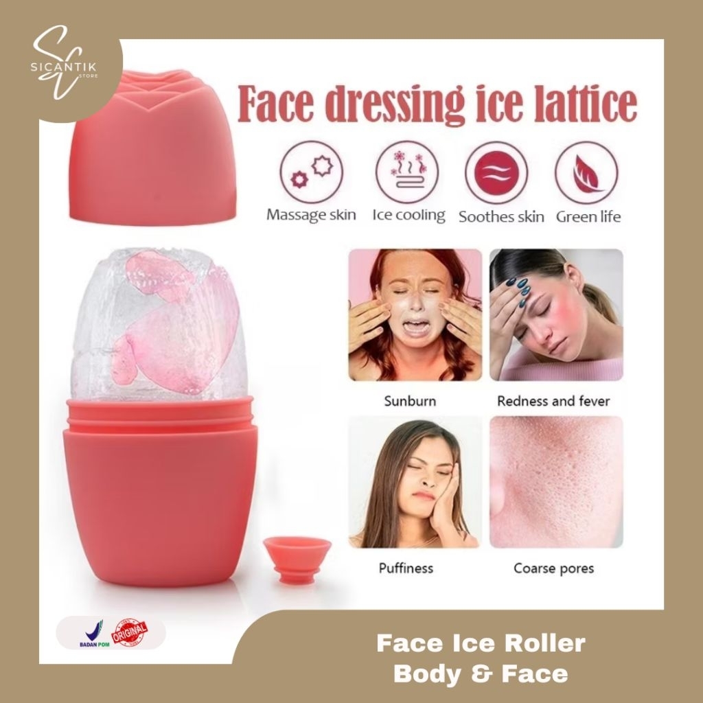 FACE ROLLER WAJAH UNTUK KULIT LEBIH KENCANG | ICE FACIAL MASSAGER CETAKAN ES PIJAT WAJAH | ICE BALL 