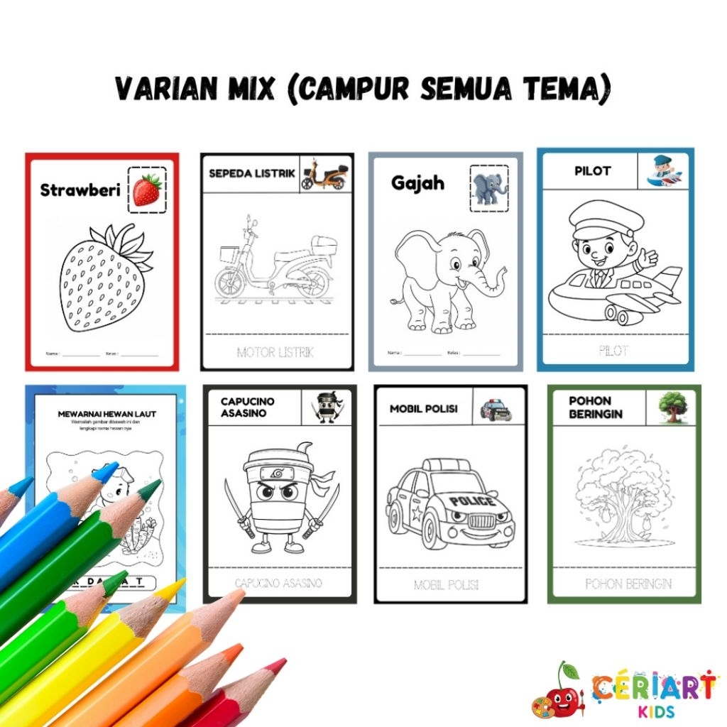 

[Whispers] PAKET KERTAS MEWARNAI 50LEMBAR /COLORING BOOK ANAK TEMA ANOMALI ISI 50 LEMBAR KERTAS A5
