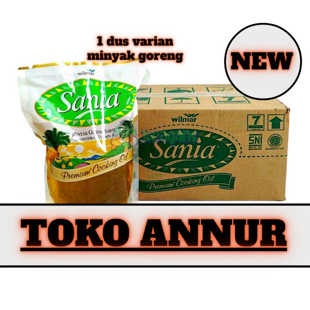 

minyak goreng sania kemasan refill 2lt , macam minyak goreng premium