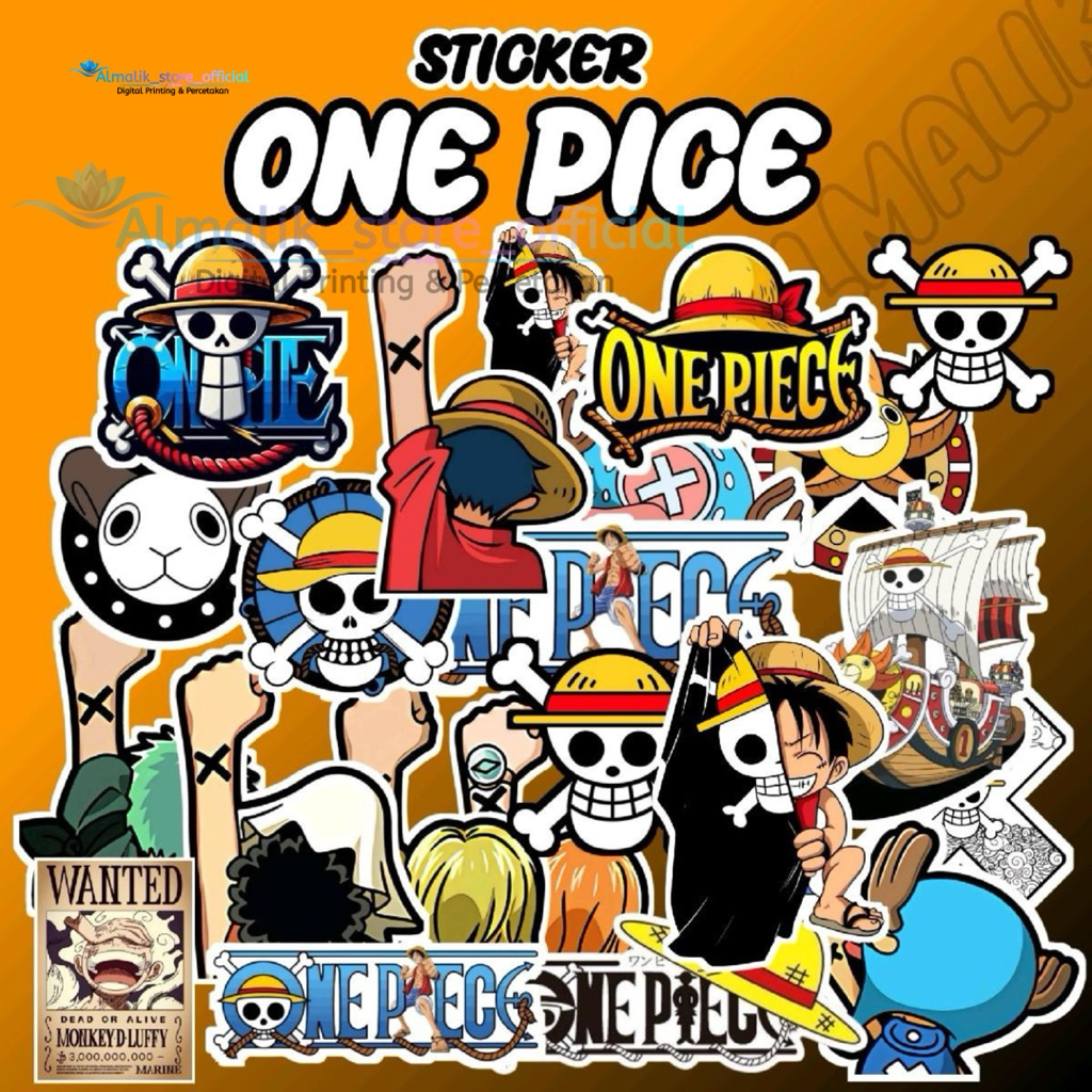 

20pcs Stiker ONE PICE Stiker Anime Tahan Air Anti Luntur Sticker Aesthetic Hp Laptop