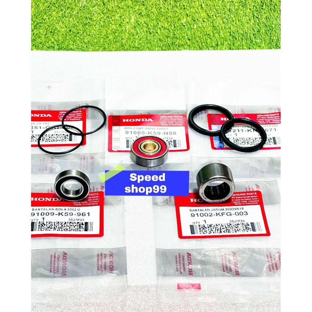 Bearing Pully+Laher Needle KFG+Bearing bak CVT K59+Sil pully KN7 Vario techno 125 OLD Vario 125 esp 