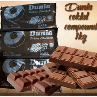 

DUNIA DARK CHOCOLATE COMPOUND 1 KG / COKLAT BATANG DUNIA 1 KG